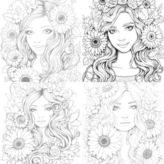 Venetian Carnival Woman Coloring Book - CraftNest - Digital Crafting and Art