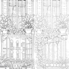Mediterranean Windows Coloring Book - CraftNest - Digital Crafting and Art