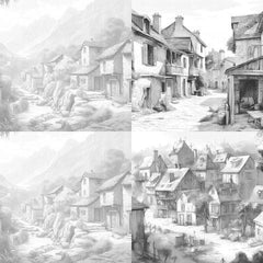 French Village Coloring Book - CraftNest - Digital Crafting and Art