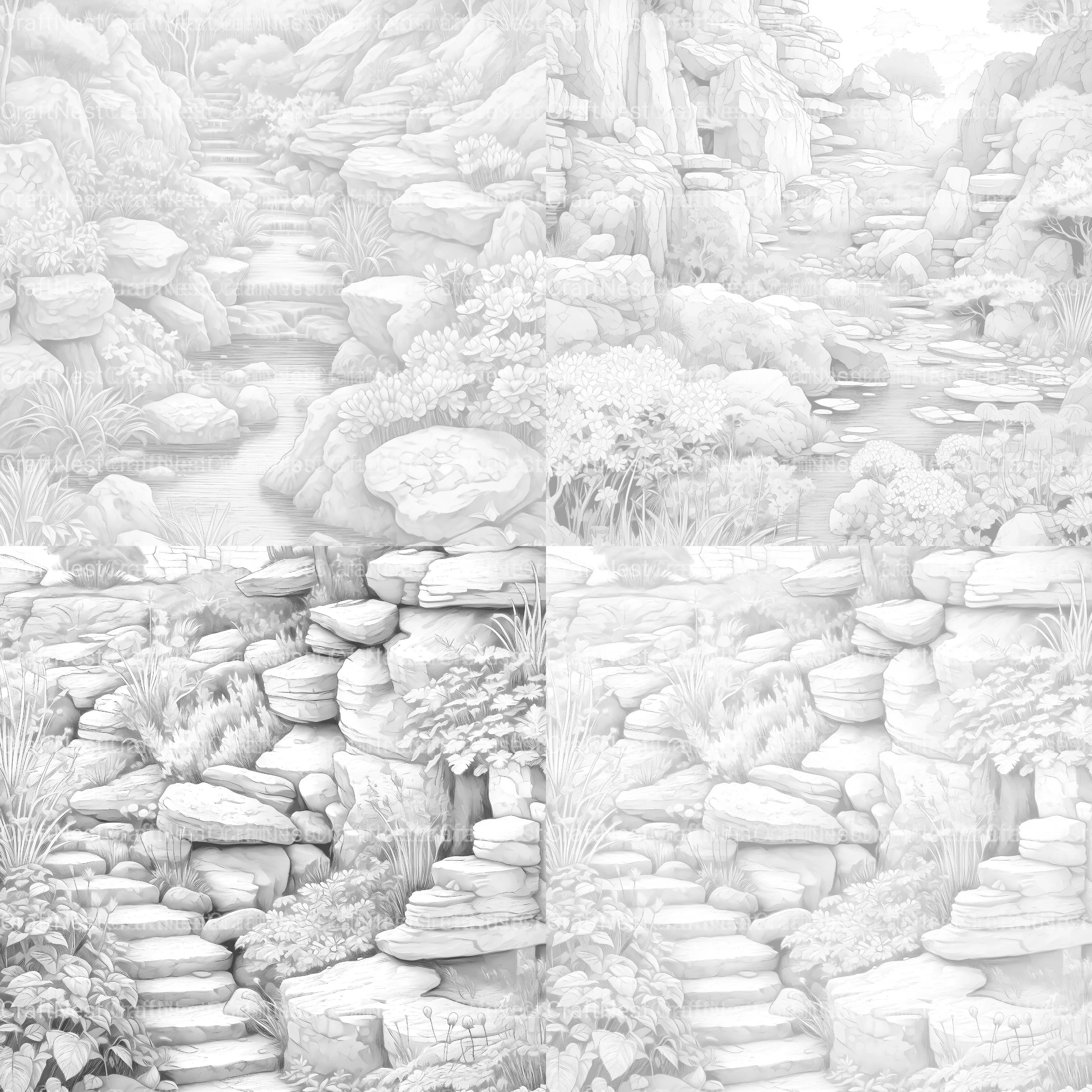 Rock Garden Coloring Book - CraftNest - Digital Crafting and Art