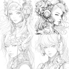 Druid Girl Coloring Book - CraftNest - Digital Crafting and Art