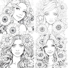 Venetian Carnival Woman Coloring Book - CraftNest - Digital Crafting and Art