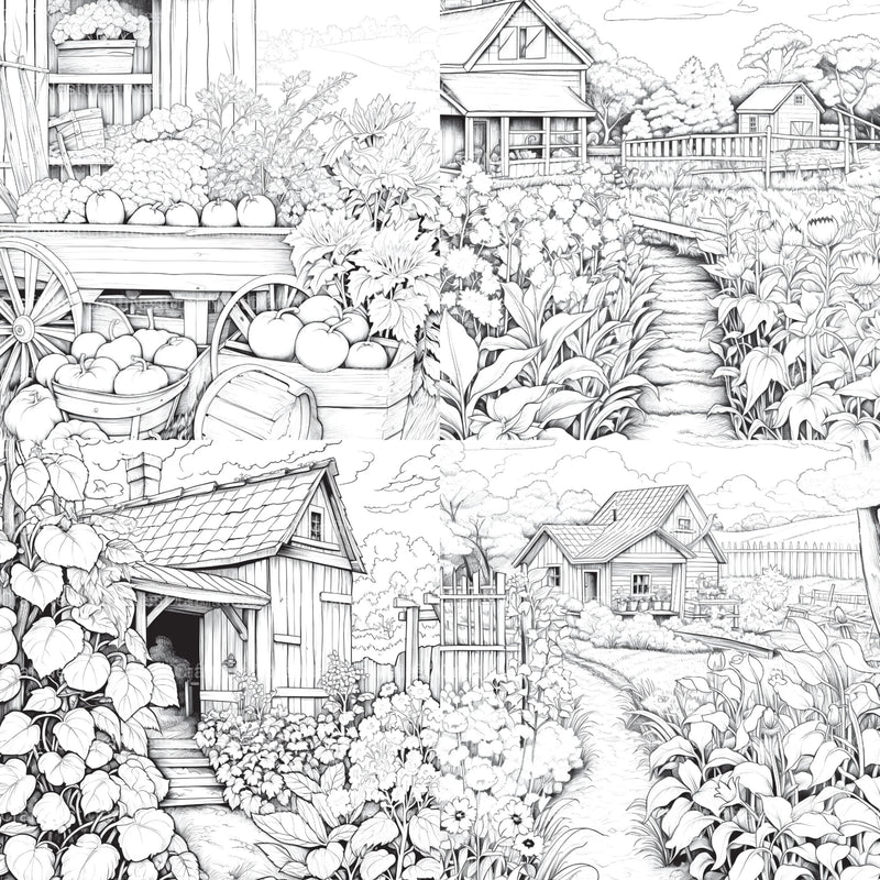 Farmers Garden Coloring Book 2 - CraftNest - Digital Crafting and Art
