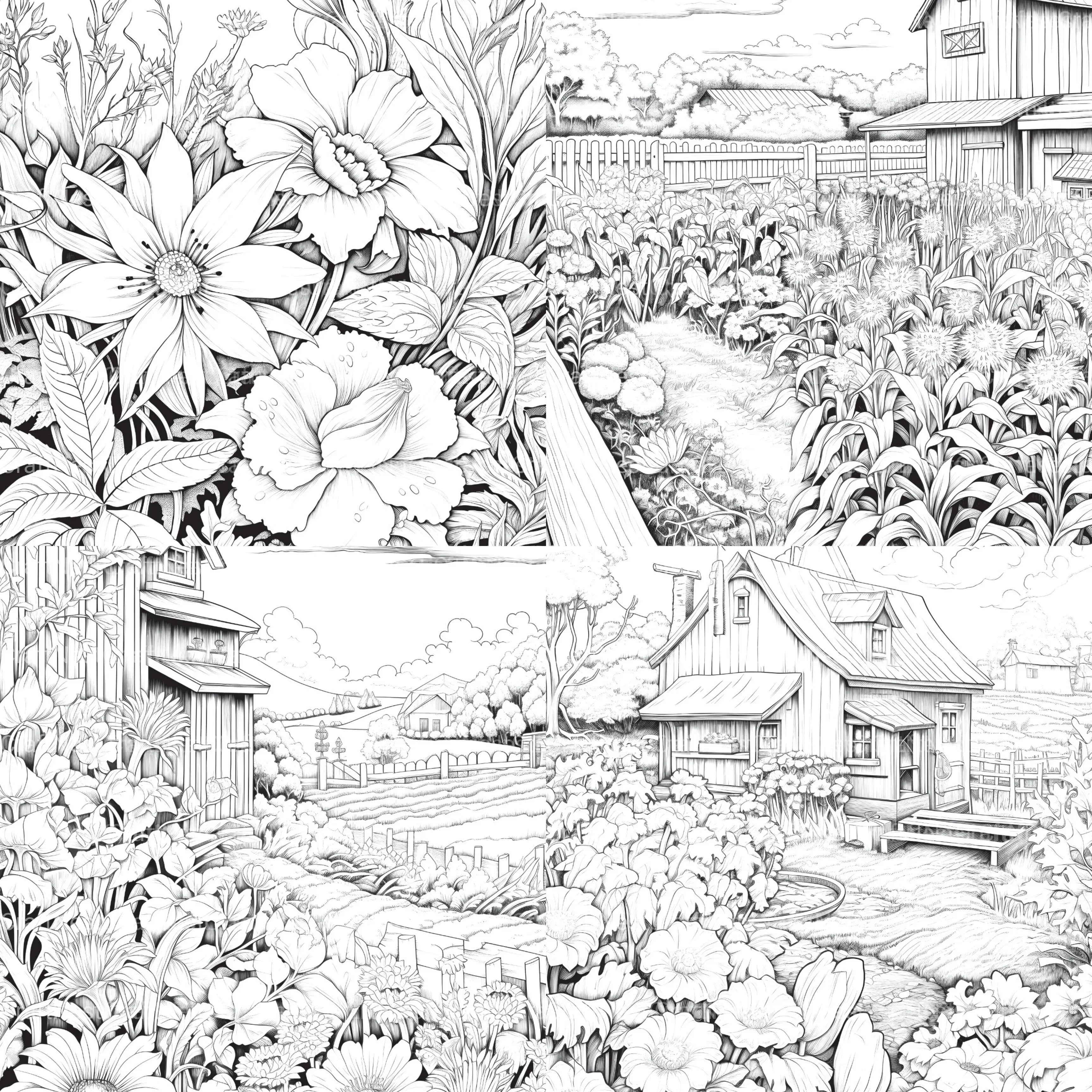 Farmers Garden Coloring Book 2 - CraftNest - Digital Crafting and Art