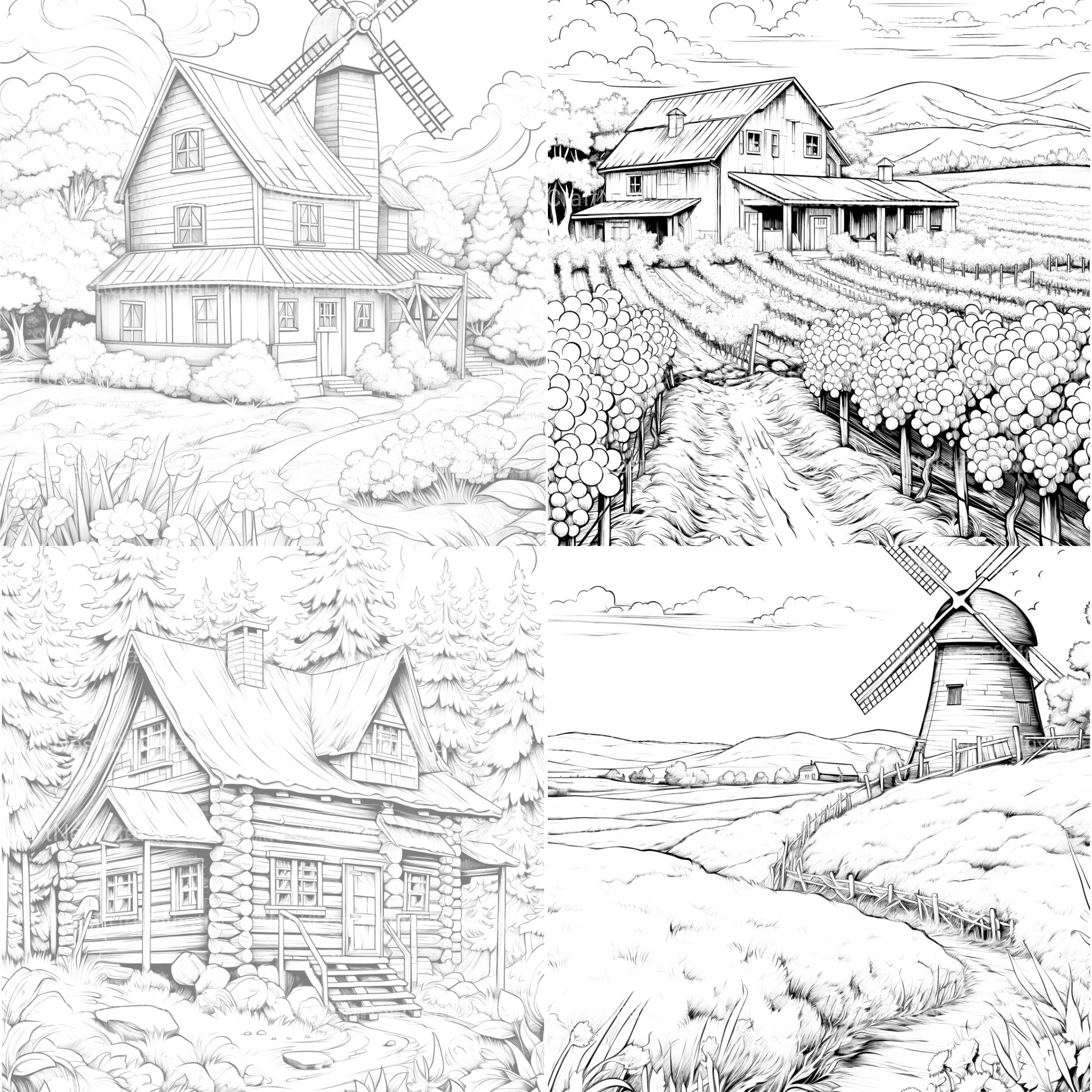 Country Life Coloring Book - CraftNest - Digital Crafting and Art