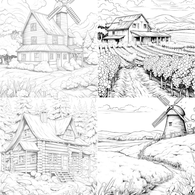Country Life Coloring Book - CraftNest - Digital Crafting and Art