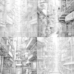 Cyberpunk Street Coloring Book - CraftNest - Digital Crafting and Art