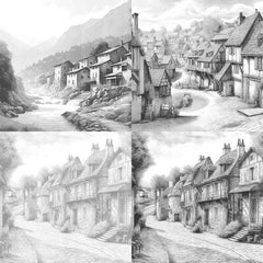 French Village Coloring Book - CraftNest - Digital Crafting and Art