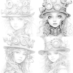 Victorian Girl Coloring Book - CraftNest - Digital Crafting and Art