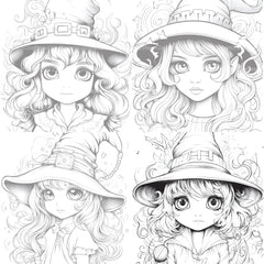 Cute Witch Coloring Book - CraftNest - Digital Crafting and Art