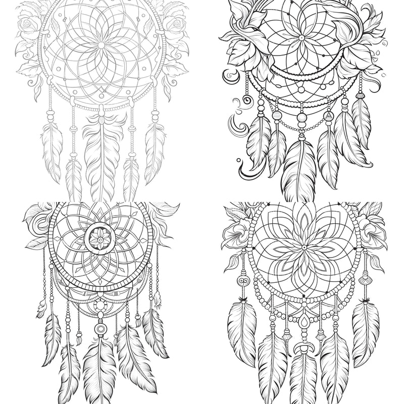 Dreamcatcher Coloring Book - CraftNest - Digital Crafting and Art