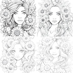 Venetian Carnival Woman Coloring Book - CraftNest - Digital Crafting and Art