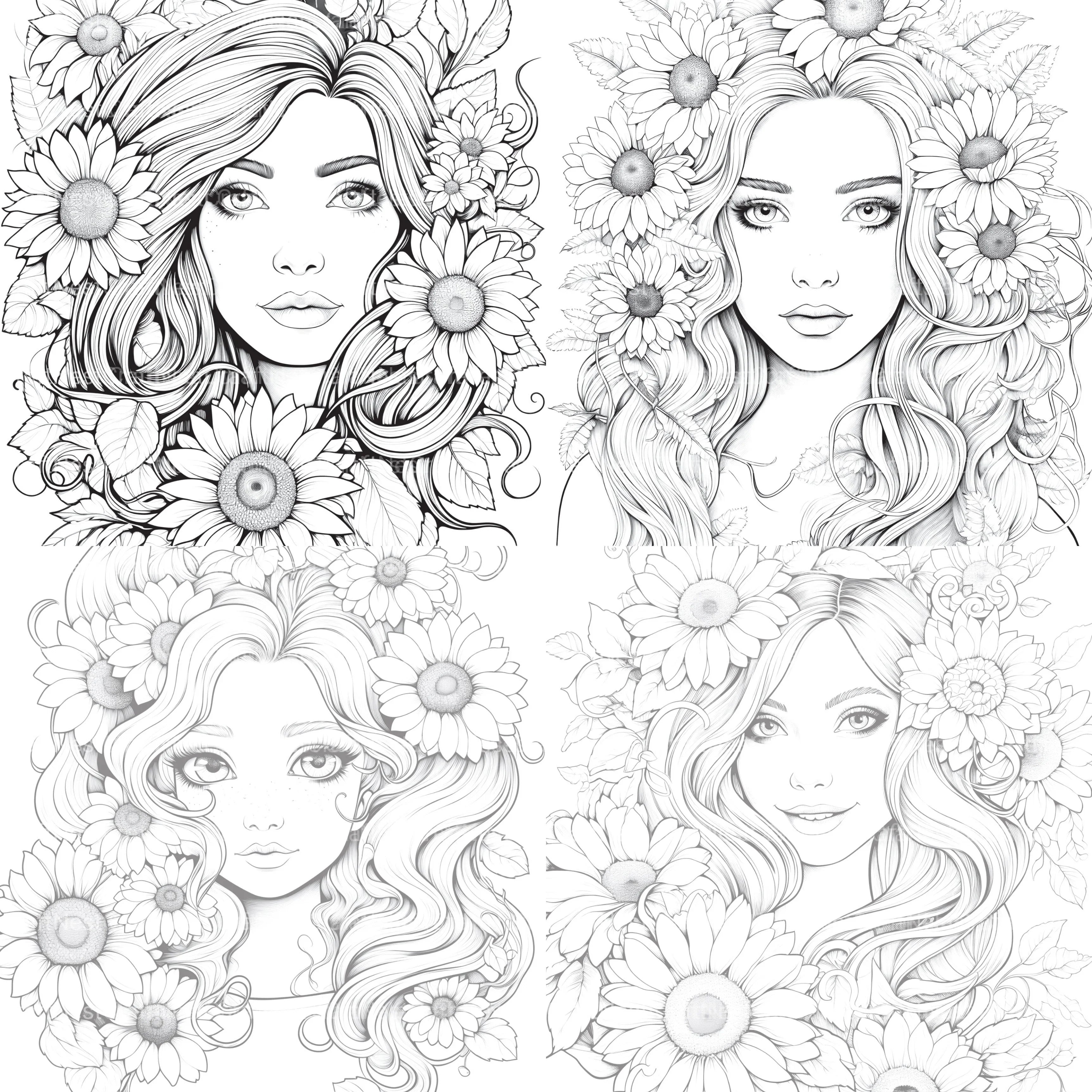 Venetian Carnival Woman Coloring Book - CraftNest - Digital Crafting and Art