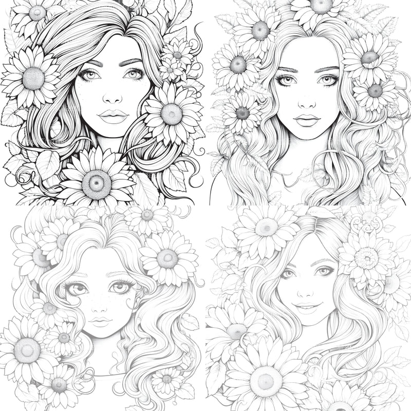 Venetian Carnival Woman Coloring Book - CraftNest - Digital Crafting and Art