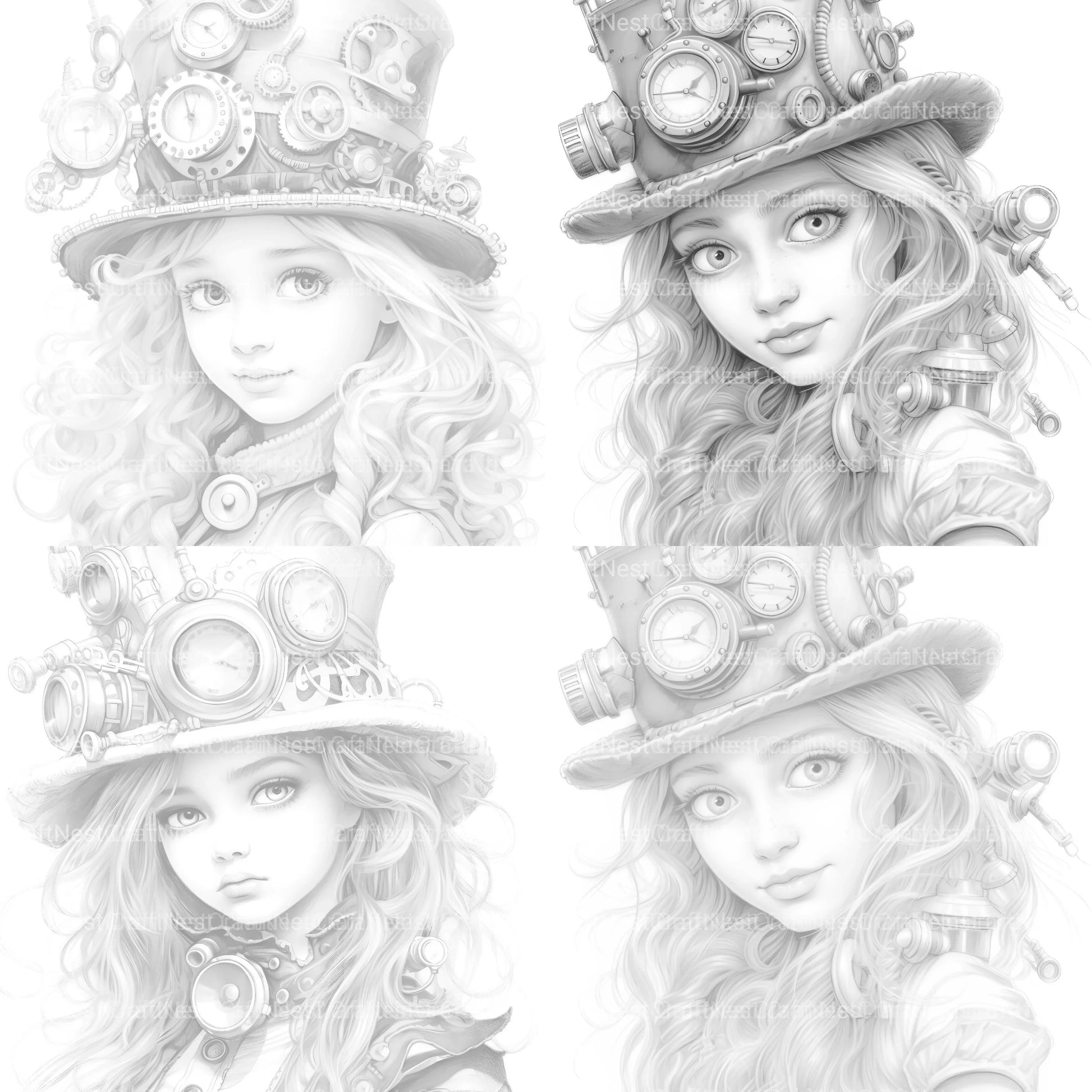 Victorian Girl Coloring Book - CraftNest - Digital Crafting and Art