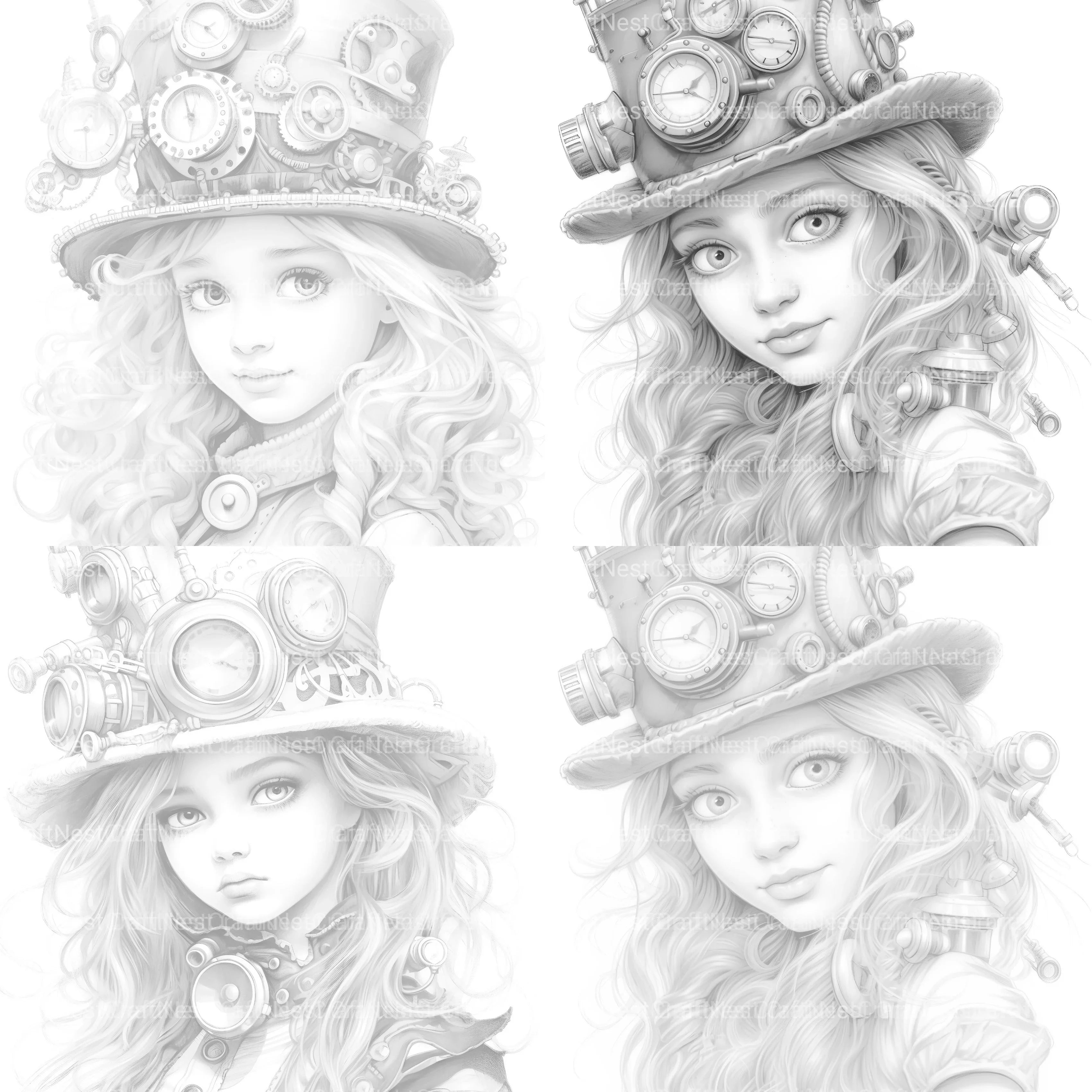 Victorian Girl Coloring Book - CraftNest - Digital Crafting and Art