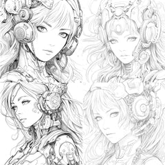 Druid Girl Coloring Book - CraftNest - Digital Crafting and Art