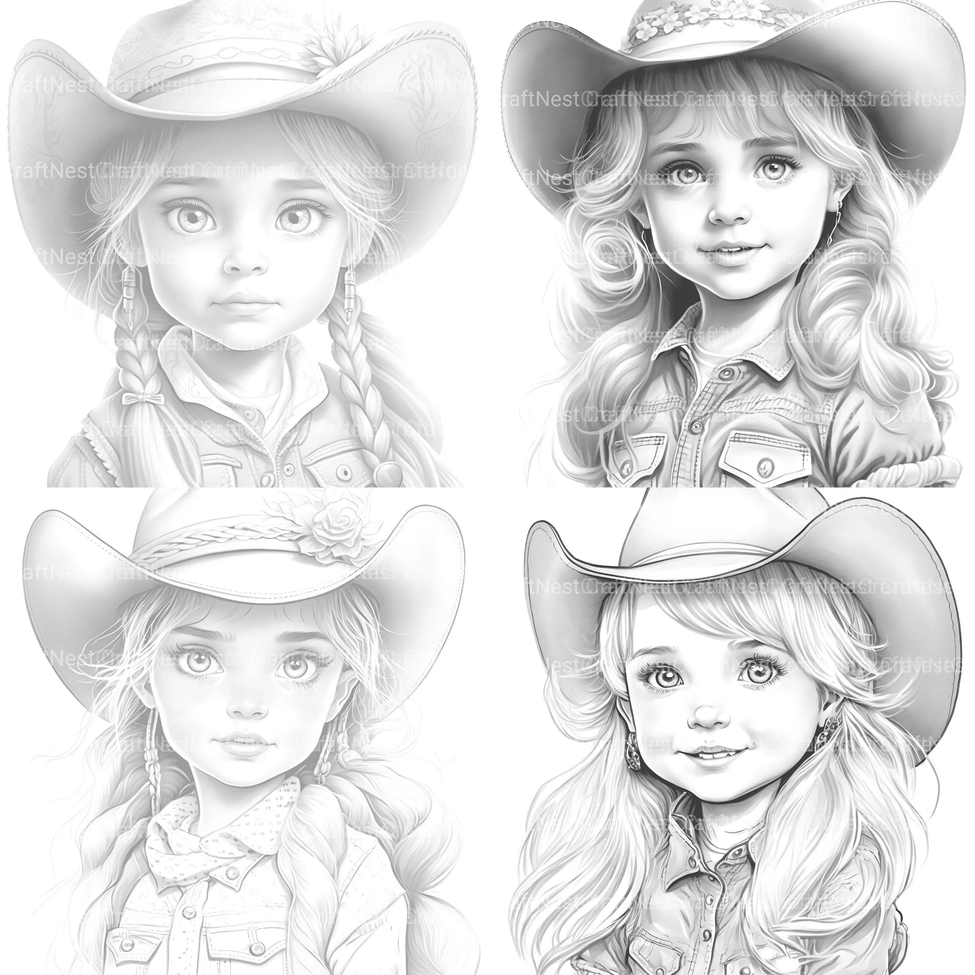 Flower Girl Coloring Book 2 - CraftNest - Digital Crafting and Art