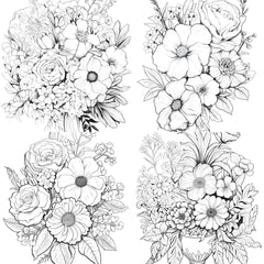 Flower Coloring Book 2 - CraftNest - Digital Crafting and Art