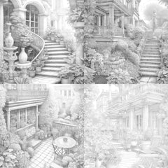 Garden Terrace Coloring Book - CraftNest - Digital Crafting and Art
