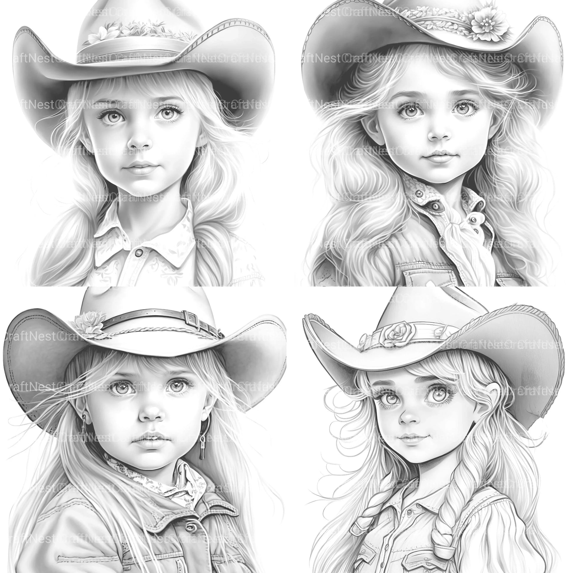 Flower Girl Coloring Book 2 - CraftNest - Digital Crafting and Art