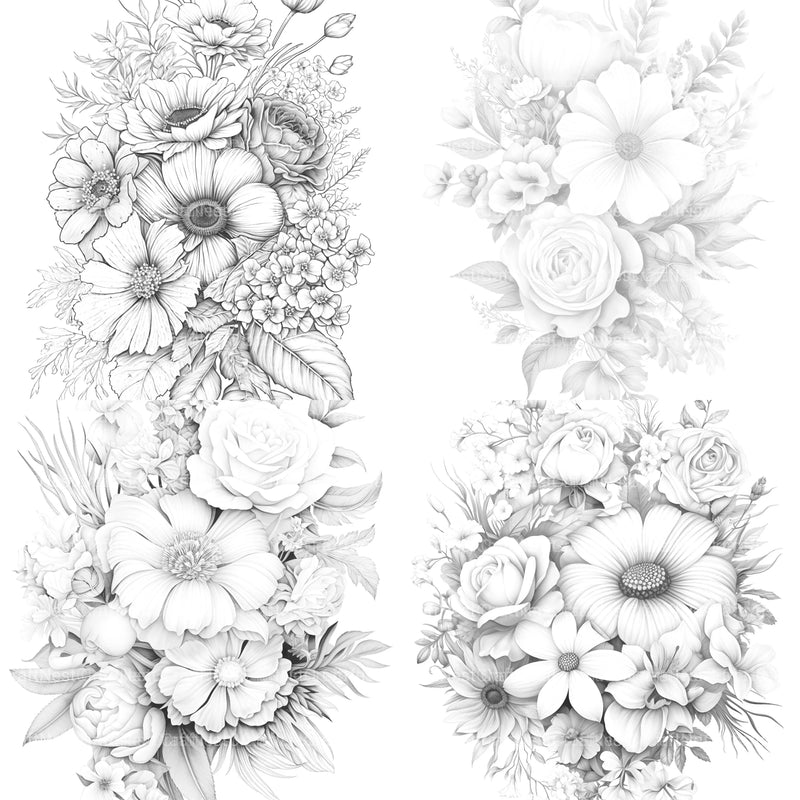 Flower Coloring Book 3 - CraftNest - Digital Crafting and Art