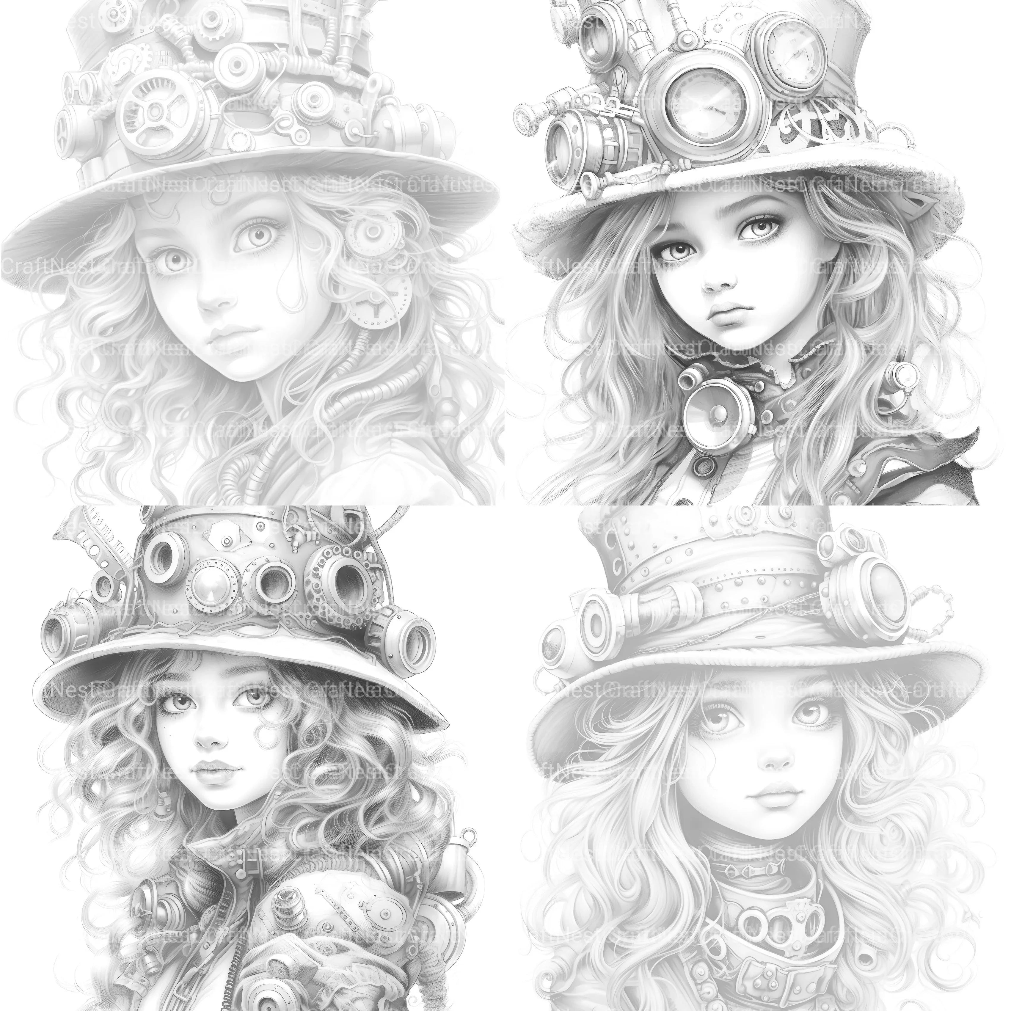 Victorian Girl Coloring Book - CraftNest - Digital Crafting and Art