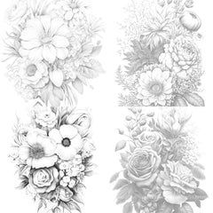 Flower Coloring Book - CraftNest - Digital Crafting and Art