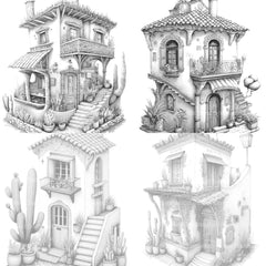 Mexican Tiny House Coloring Book - CraftNest - Digital Crafting and Art