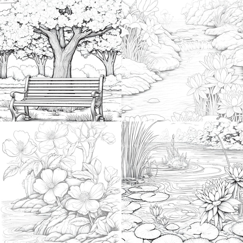 Springtime Garden Coloring Book - CraftNest - Digital Crafting and Art
