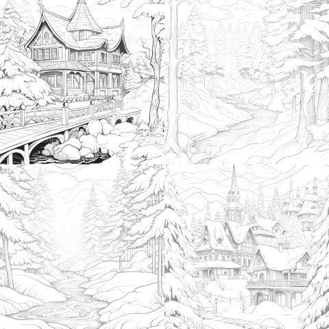 Winterland Coloring Book - CraftNest - Digital Crafting and Art