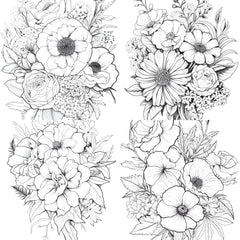 Flower Coloring Book 2 - CraftNest - Digital Crafting and Art