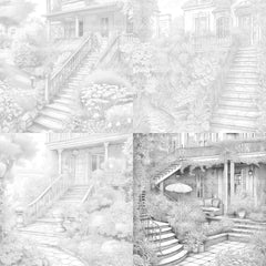 Garden Terrace Coloring Book - CraftNest - Digital Crafting and Art