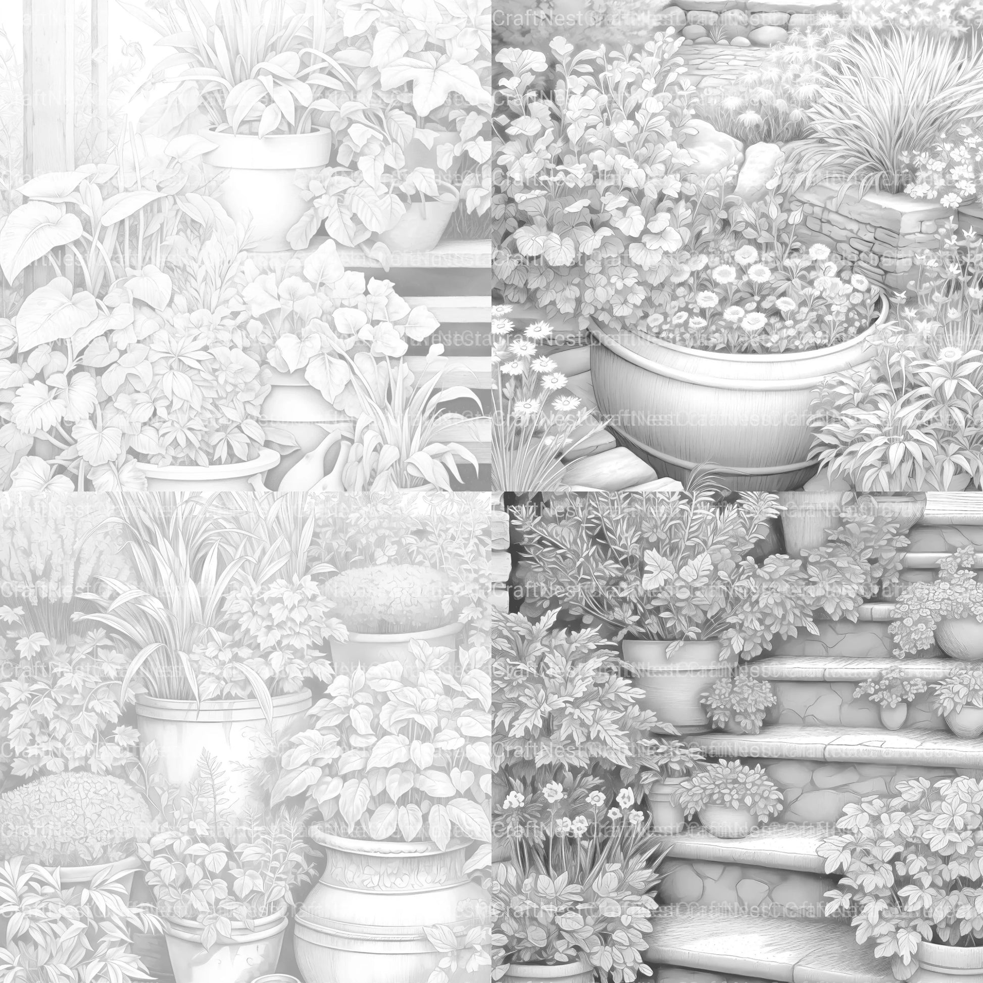 Herb Garden Coloring Book - CraftNest - Digital Crafting and Art