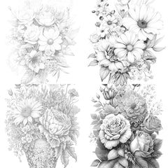 Flower Coloring Book - CraftNest - Digital Crafting and Art