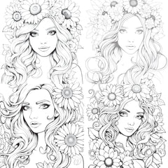 Venetian Carnival Woman Coloring Book - CraftNest - Digital Crafting and Art
