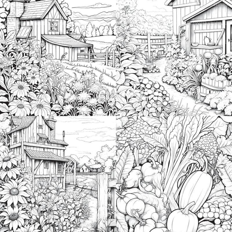 Farmers Garden Coloring Book 2 - CraftNest - Digital Crafting and Art