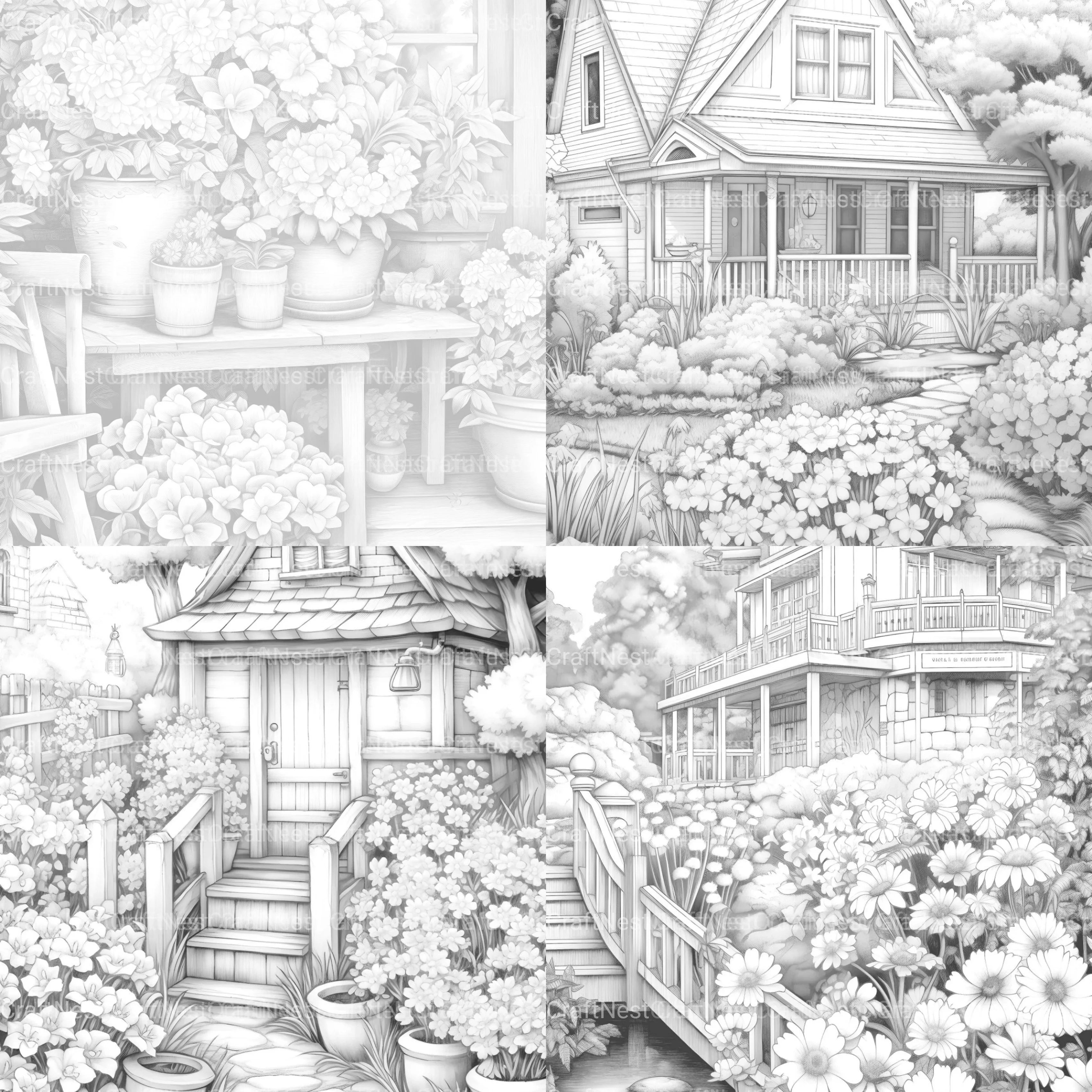 Spring Garden Coloring Book - CraftNest - Digital Crafting and Art