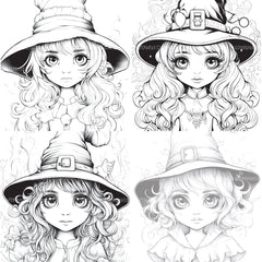 Cute Witch Coloring Book - CraftNest - Digital Crafting and Art