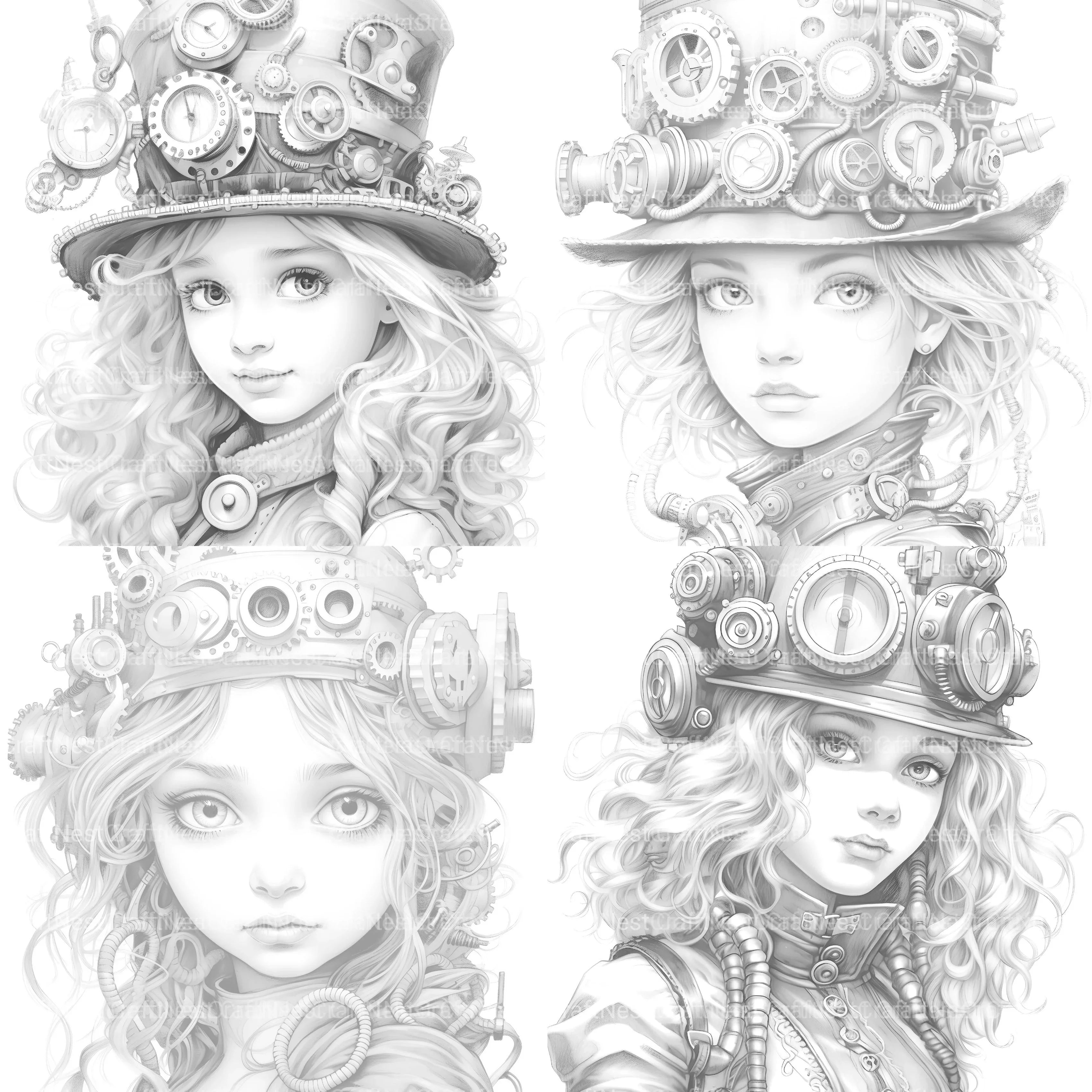Victorian Girl Coloring Book - CraftNest - Digital Crafting and Art