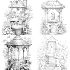 Wishing Well Coloring Book - CraftNest - Digital Crafting and Art