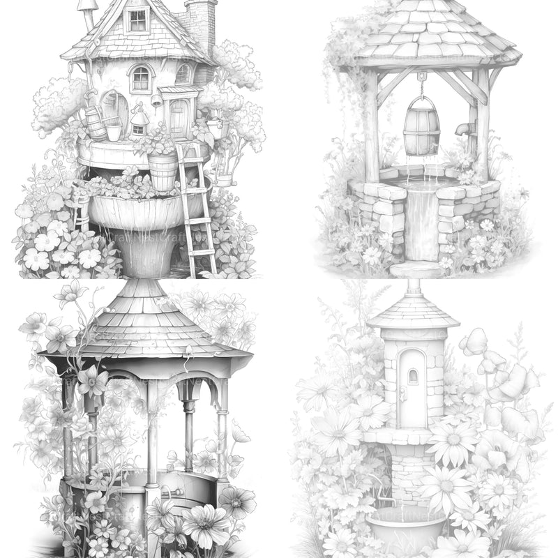 Wishing Well Coloring Book - CraftNest - Digital Crafting and Art