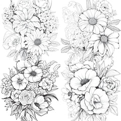 Flower Coloring Book 2 - CraftNest - Digital Crafting and Art