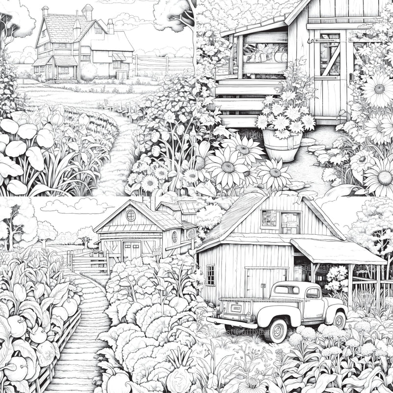 Farmers Garden Coloring Book 2 - CraftNest - Digital Crafting and Art