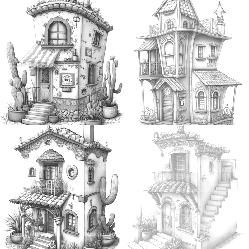 Mexican Tiny House Coloring Book - CraftNest - Digital Crafting and Art
