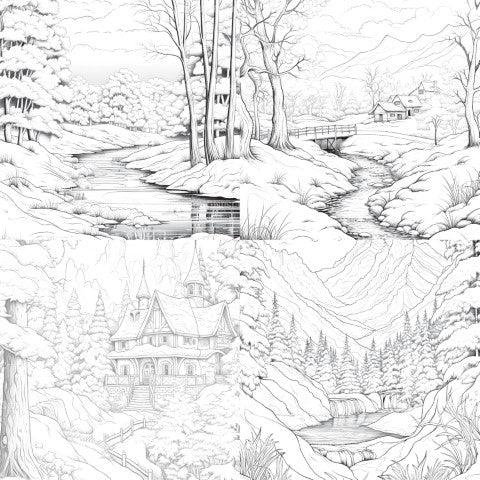 Winterland Coloring Book - CraftNest - Digital Crafting and Art