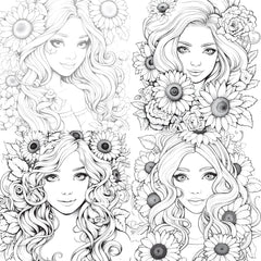 Venetian Carnival Woman Coloring Book - CraftNest - Digital Crafting and Art