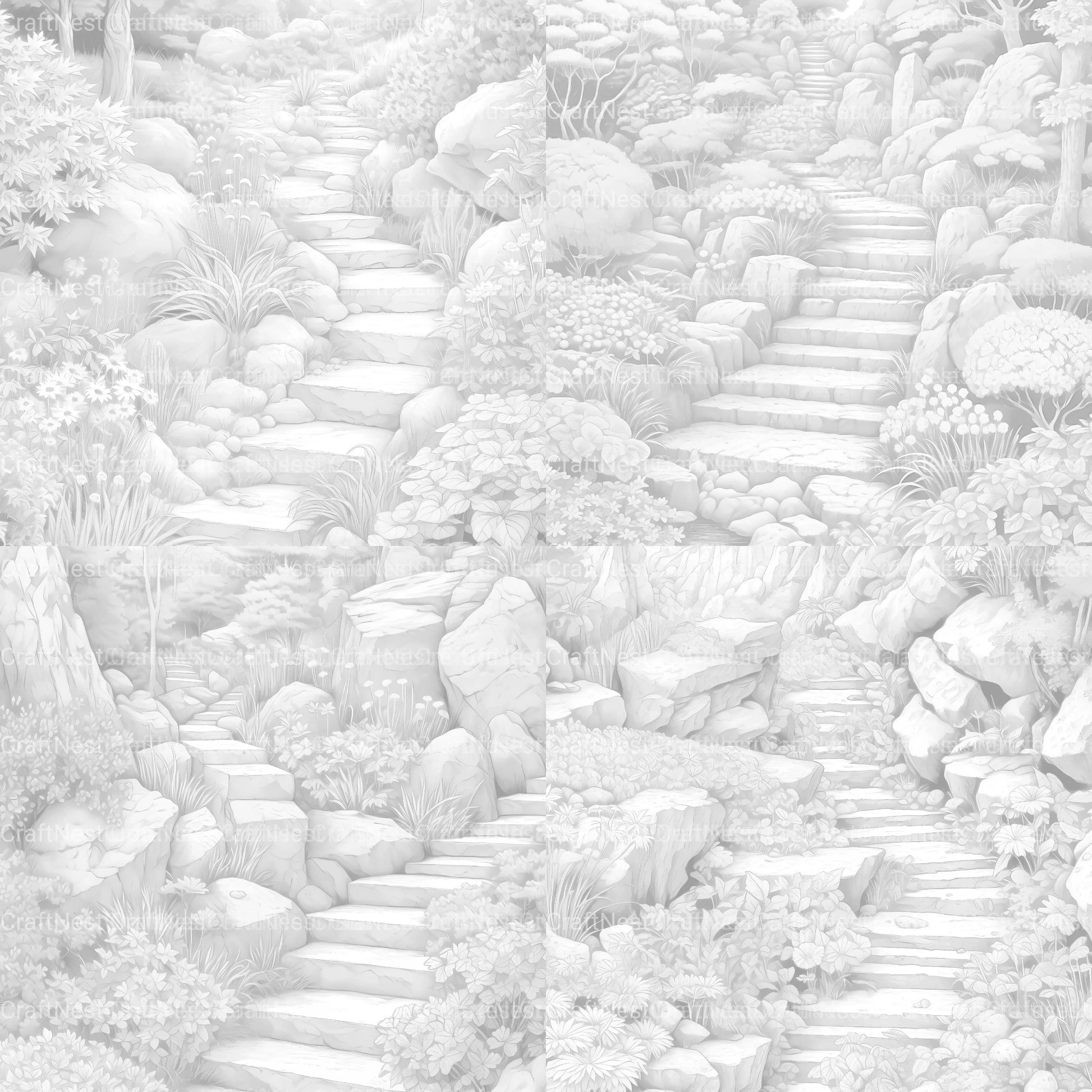 Rock Garden Coloring Book - CraftNest - Digital Crafting and Art