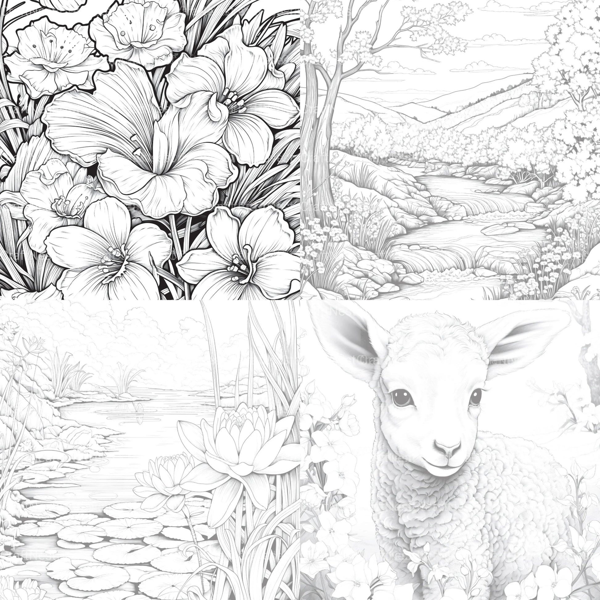 Springtime Garden Coloring Book - CraftNest - Digital Crafting and Art