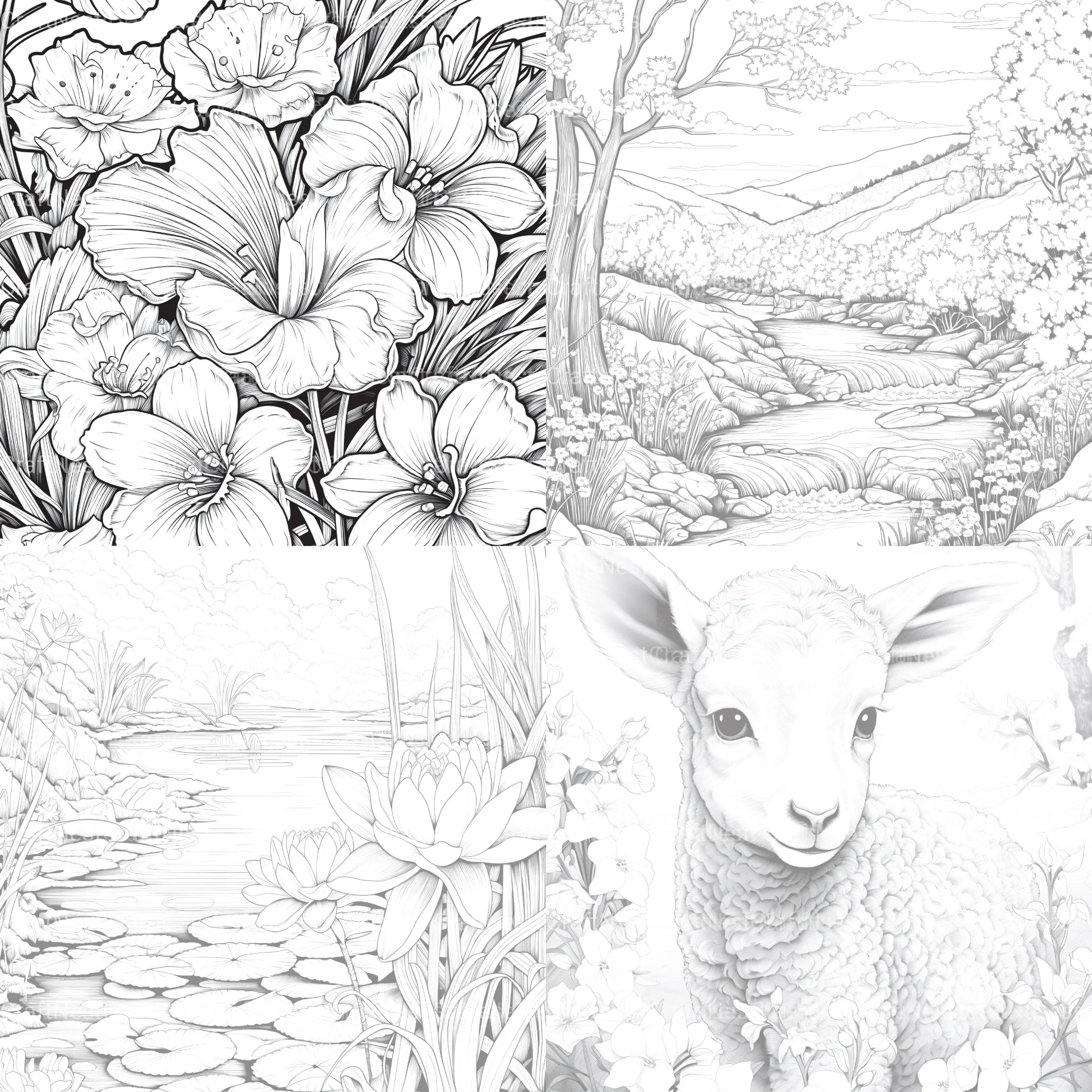 Springtime Garden Coloring Book - CraftNest - Digital Crafting and Art